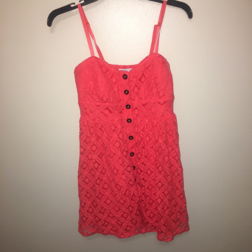 Red Fuscia Lace Dress